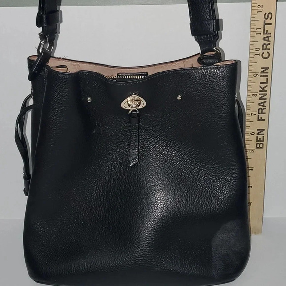 Kate Spade Marti Small Bucket Black Pebbled Leather - Picture 2 of 14